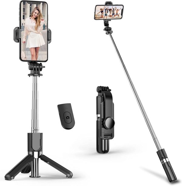 Portable Selfie Stick Handy Tripod with Detachable Wireless Remote