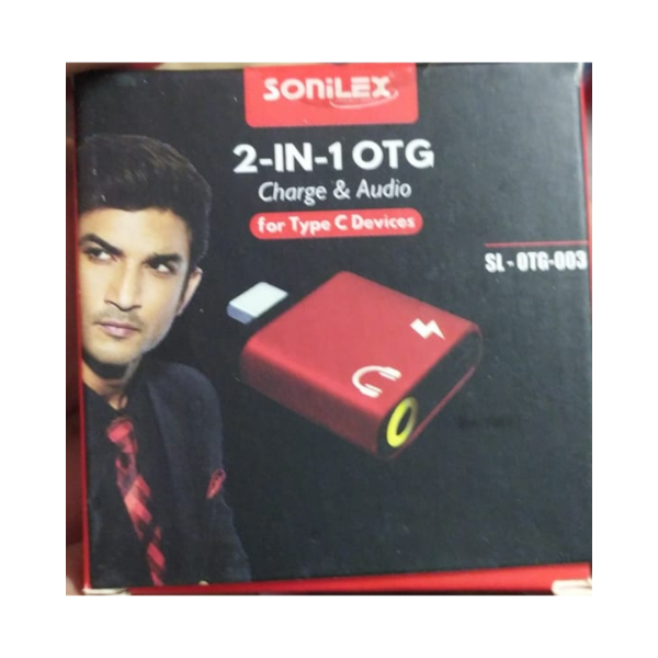 SONILEX 2-IN-1 OTG Charge & Audio for Type C Devices SL-OTG-003